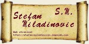 Stefan Miladinović vizit kartica